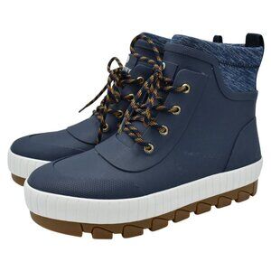 Sperry Womens Size 8 Torrent Blue Waterproof Rubber Boots Shoes